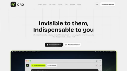 ORO AI website image