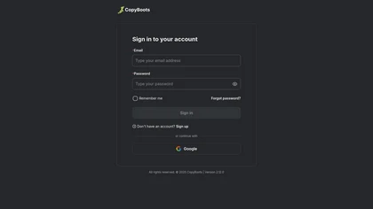 CopyBoots website image