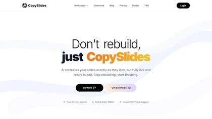 Copyslides website image