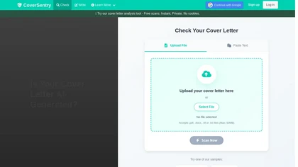 CoverSentry website image