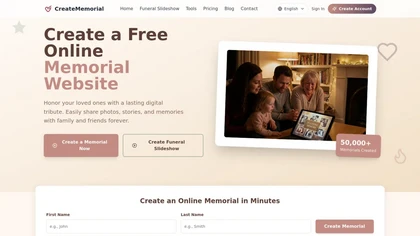 CreateMemorial.com thumbnail