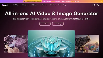 Crevid AI website image