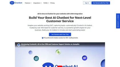 Cronbot.AI website image
