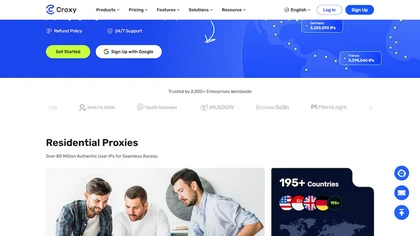 Croxy website image