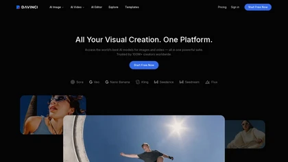 DaVinci AI website image