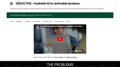 Dedoctive website image