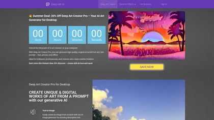 Deep Art Creator website image