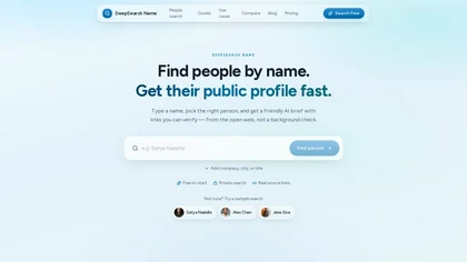 Deepsearch.name website image