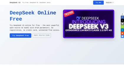 DeepSeek Online website image