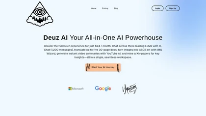 Deuz A.I website image