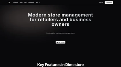 Dimestore website image