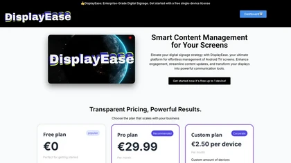 DisplayEase website image