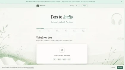 DocstoAudio website image