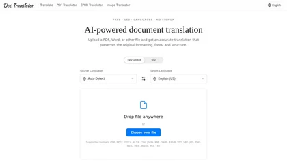 DocTranslator website image