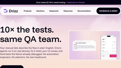 Drizz website image