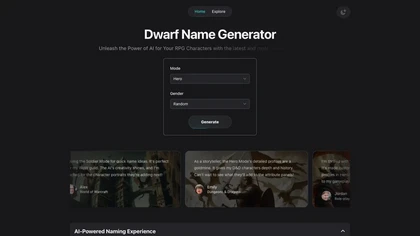 Dwarf Name Generator image
