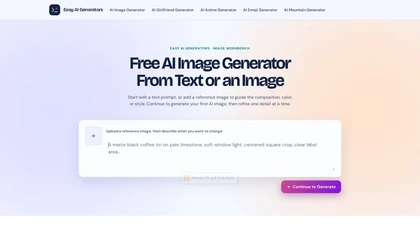 Easy AI Generators website image