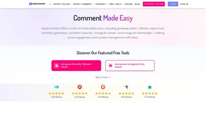 EasyComment website image