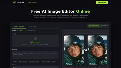 EzEditor.ai website image