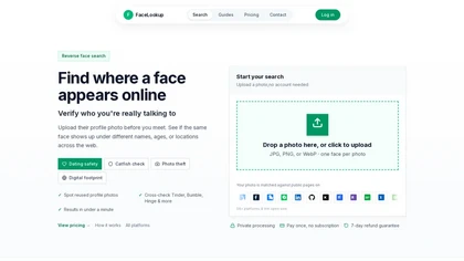 FaceLookup website image