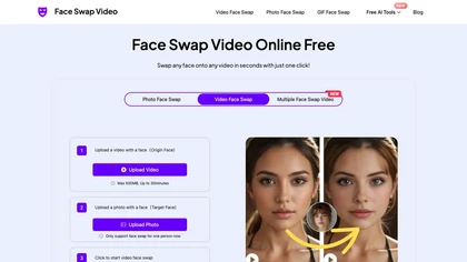 FaceSwapVideo website image