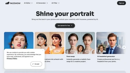 Facewow website image