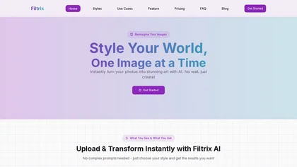 Filtrix AI website image