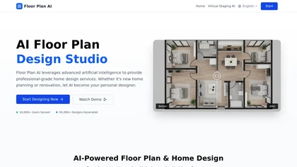 Floor Plan AI website image