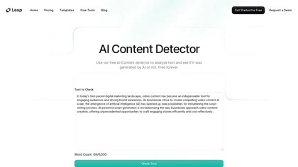 AI Content Detector - Leap image