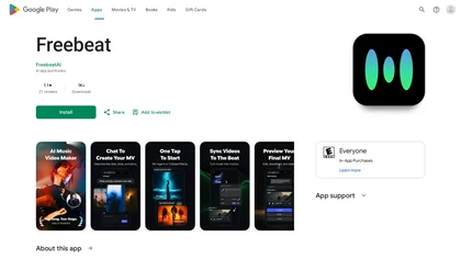 Freebeat.ai App website image