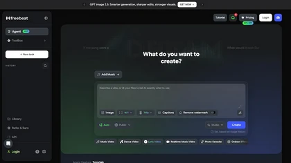 freebeat AI Lyric Video website image