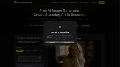 Freeimagegeneratorai.com website image
