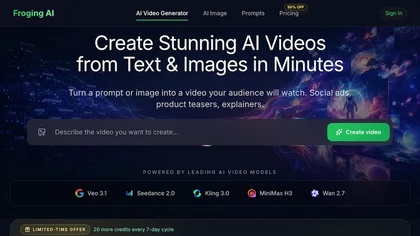 Froging AI website image