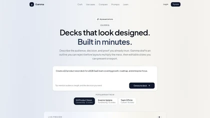 Gamma-ai.app website image