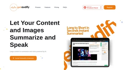 Getaudify website image