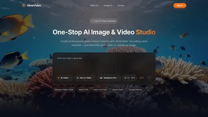 Glow Video website image