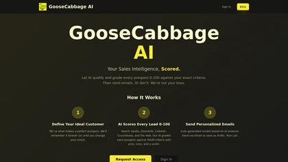 GooseCabbage AI website image