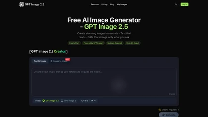 GPTImage25.io website image