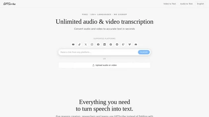 GPTscribe AI website image