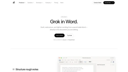 Grok Word website image