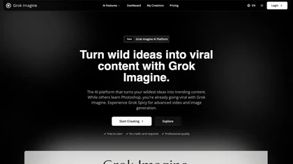 Grok Imagine website image