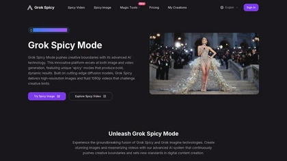 Grok Spicy Mode website image