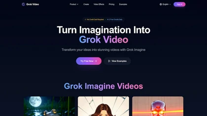 Grok Video AI website image