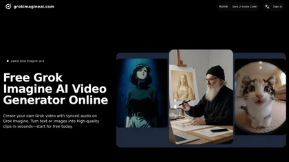 Grok Imagine AI website image