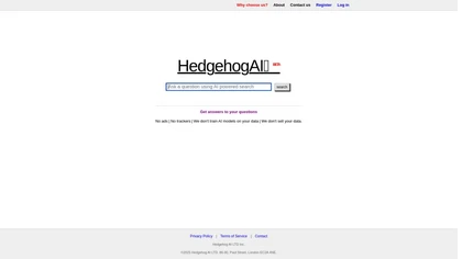 Hedgehog AI website image