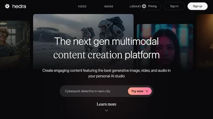 Hedra AI website image