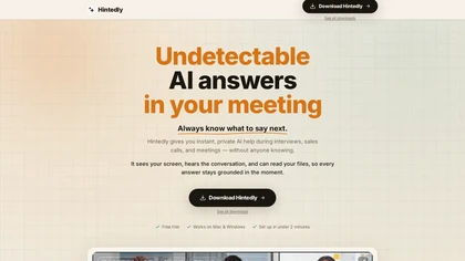 Hintedly website image