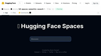 Huggingface Spaces Semantic Search image
