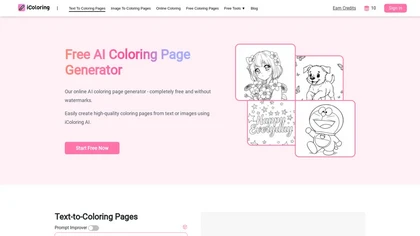 iColoring AI website image
