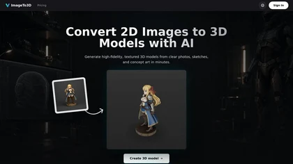 ImageTo3D website image